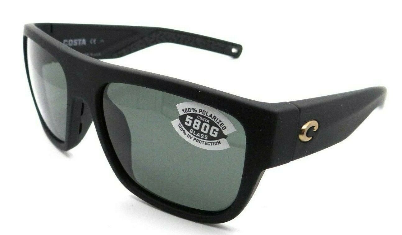 Costa Del Mar Sunglasses Sampan 60-17-135 Matte Black Ultra / Gray 580G Glass-097963837941-classypw.com-1