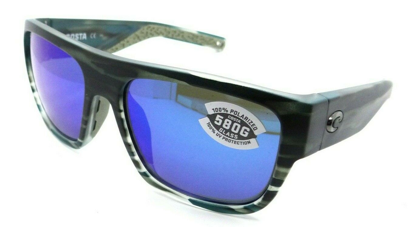 Costa Del Mar Sunglasses Sampan 60-17-136 Matte Reef / Blue Mirror 580G Glass-0097963838078-classypw.com-1
