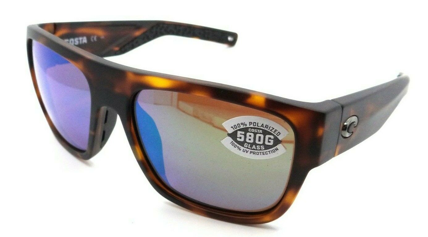 Costa Del Mar Sunglasses Sampan 60-17-136 Matte Tortoise / Green Mirror 580G-0097963838030-classypw.com-1