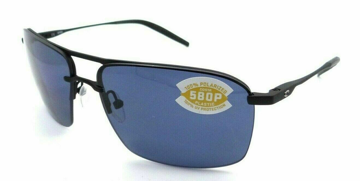Costa Del Mar Sunglasses Skimmer SKM 11 Matte Black + Matte Black / Gray 580P-0097963809085-classypw.com-1