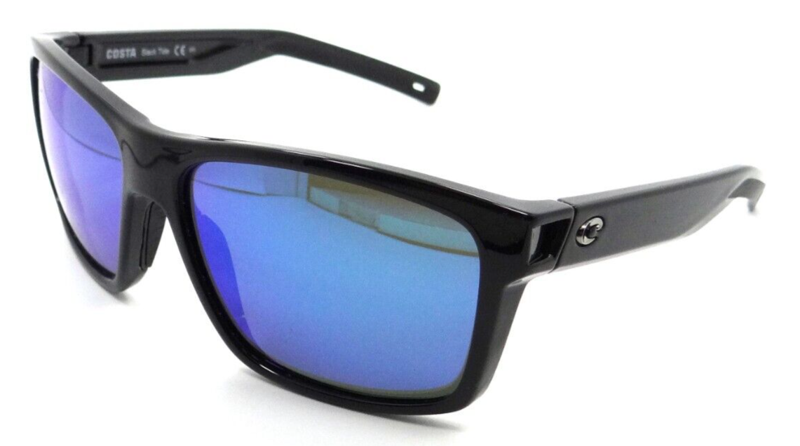 Costa Del Mar Sunglasses Slack Tide 60-15-130 Shiny Black / Blue Mirror 580G