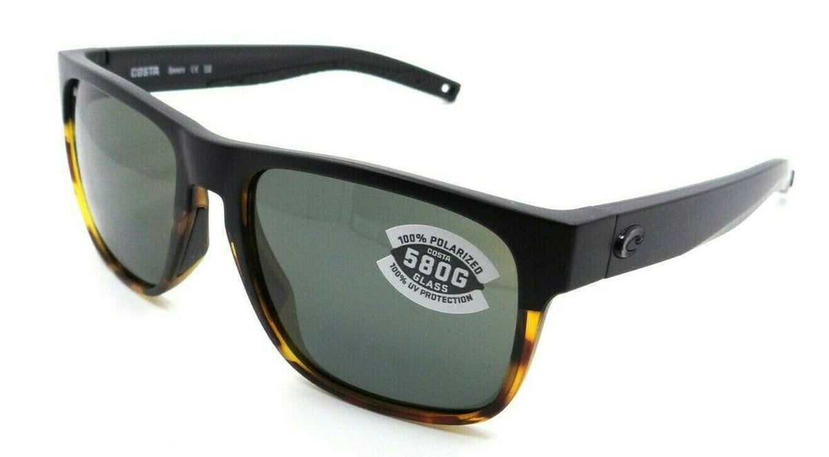 Costa Del Mar Sunglasses Spearo Matte Black + Shiny Tortoise / Gray 580G Glass-097963818483-classypw.com-1