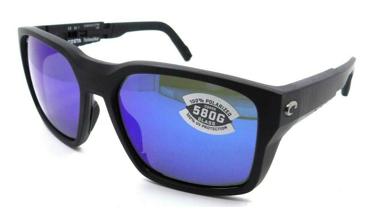 Costa Del Mar Sunglasses Tailwalker 56-17-120 Matte Black / Blue Mirror 580G-0097963844666-classypw.com-1