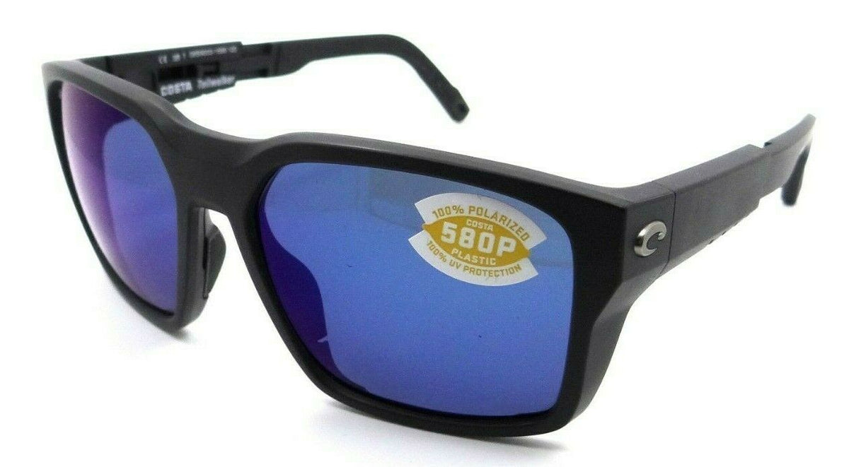 Costa Del Mar Sunglasses Tailwalker 56-17-120 Matte Black / Blue Mirror 580P-0097963844710-classypw.com-1