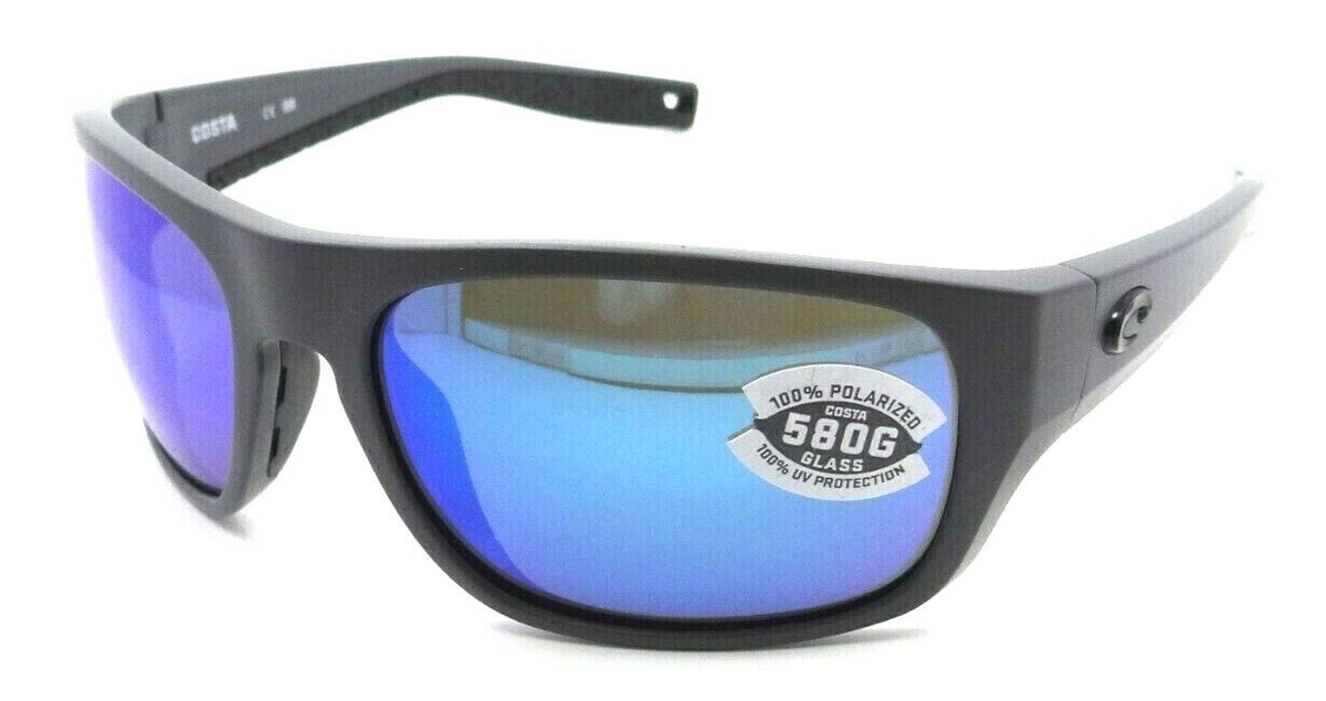 Costa Del Mar Sunglasses Tico 60-17-119 Matte Gray / Blue Mirror 580G Glass-0097963818681-classypw.com-1