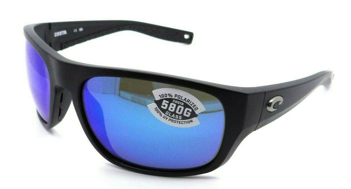 Costa Del Mar Sunglasses Tico TCO 11 OBMGLP Matte Black / Blue Mirror 580G Glass-097963818575-classypw.com-1