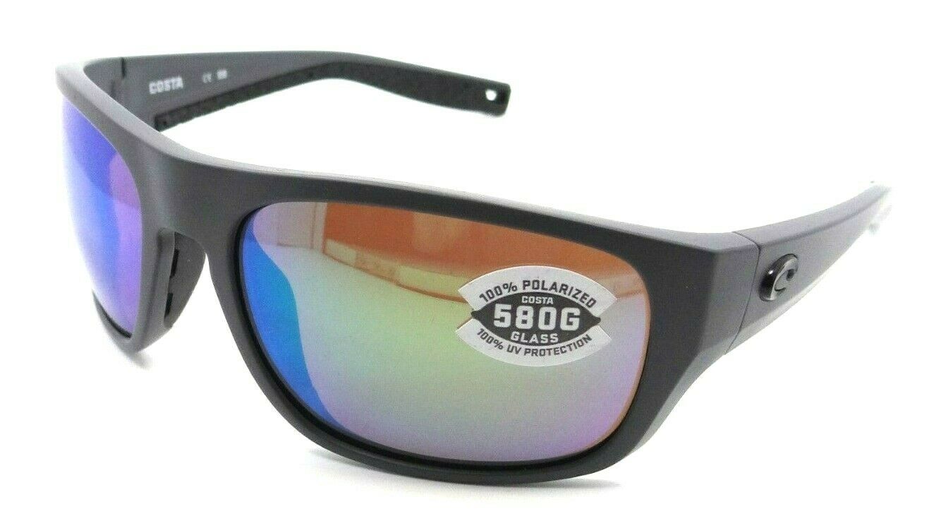 Costa Del Mar Sunglasses Tico TCO 98 Matte Gray / Green Mirror 580G Glass-097963818711-classypw.com-1