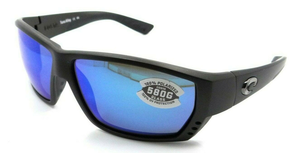 Costa Del Mar Sunglasses Tuna Alley 62-11-125 Matte Steel/Blue Mirror 580G Glass-097963666572-classypw.com-1