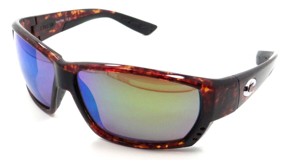 Costa Del Mar Sunglasses Tuna Alley 62-11-125 Tortoise / Green Mirror 580G Glass