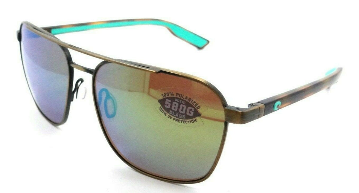 Costa Del Mar Sunglasses Wader 58-16-140 Antique Gold / Green Mirror 580G Glass-0097963844864-classypw.com-1