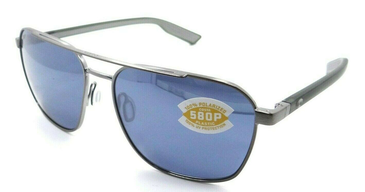 Costa Del Mar Sunglasses Wader 58-16-140 Brush Gunmetal /Gray Silver Mirror 580P-0097963845014-classypw.com-1