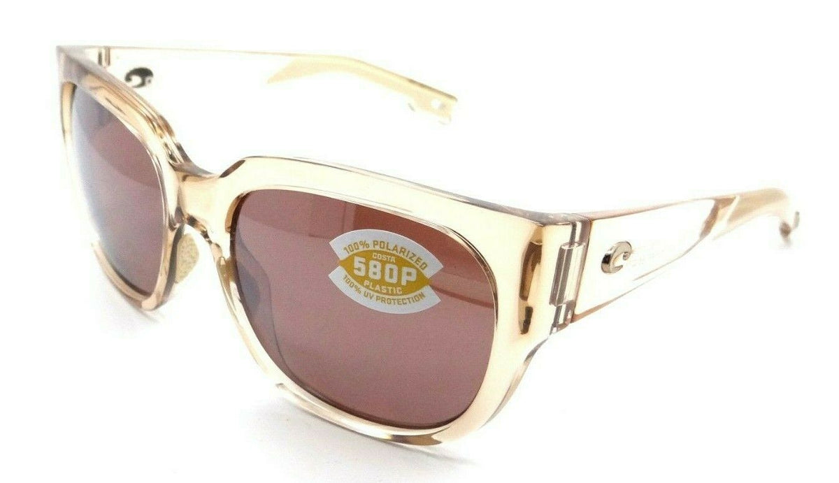 Costa Del Mar Sunglasses Waterwoman Shiny Blonde Crystal / Silver Mirror 580P-097963812832-classypw.com-1