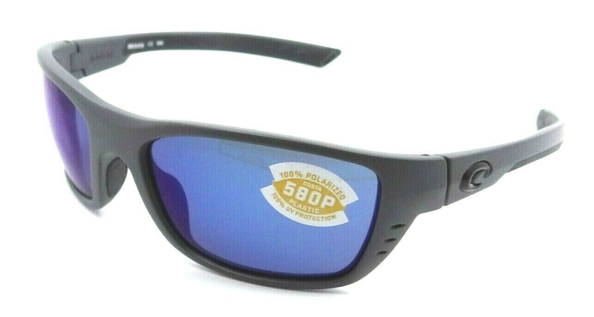 Costa Del Mar Sunglasses Whitetip 58-16-122 Matte Gray / Blue Mirror 580P-0097963556613-classypw.com-1