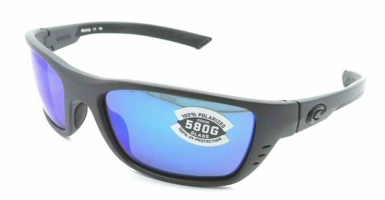 Costa Del Mar Sunglasses Whitetip 58-18-122 Matte Gray / Blue Mirror 580G Glass-0097963556637-classypw.com-1