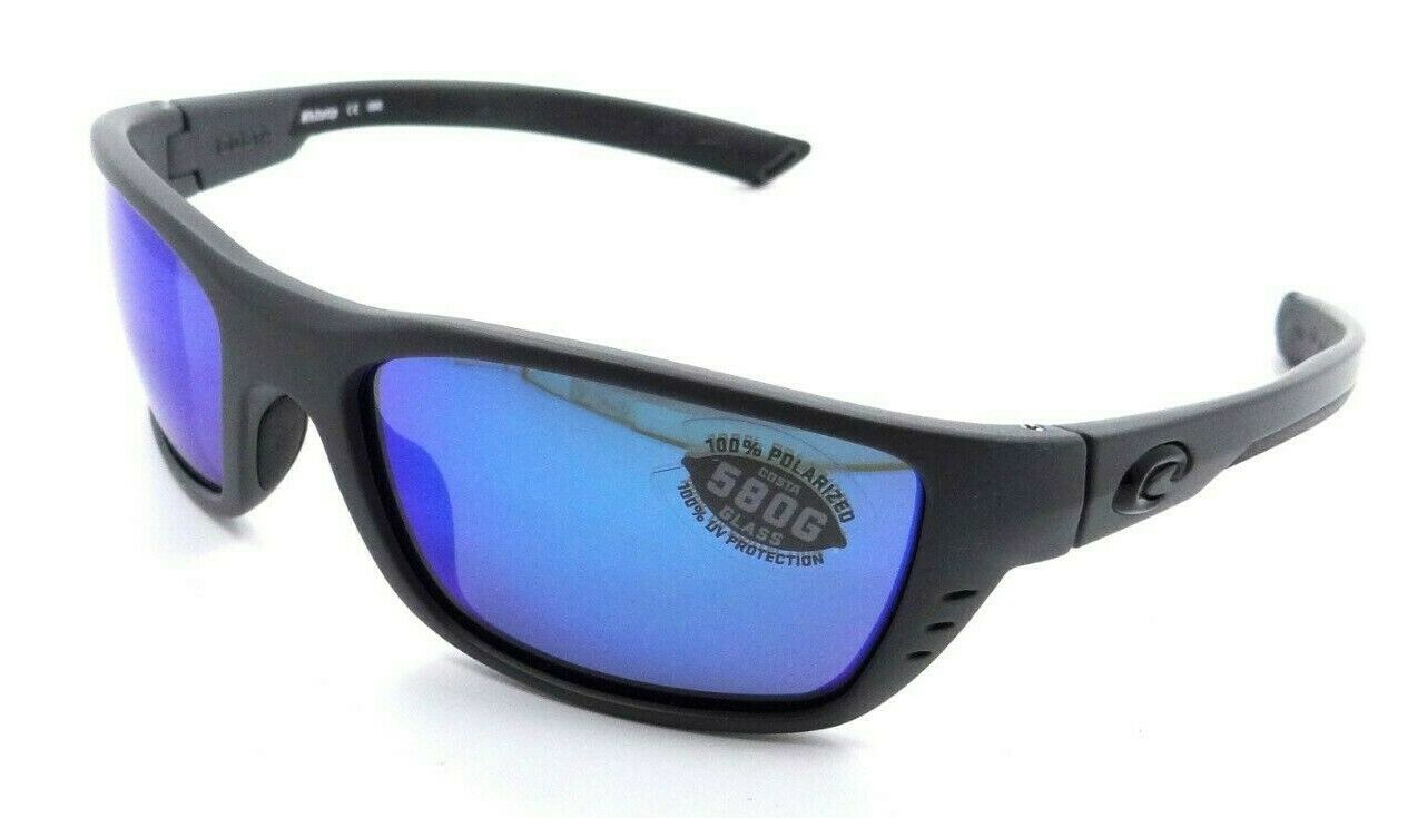 Costa Del Mar Sunglasses Whitetip 58-18-122 Matte Gray / Blue Mirror 580G Glass-097963556637-classypw.com-1