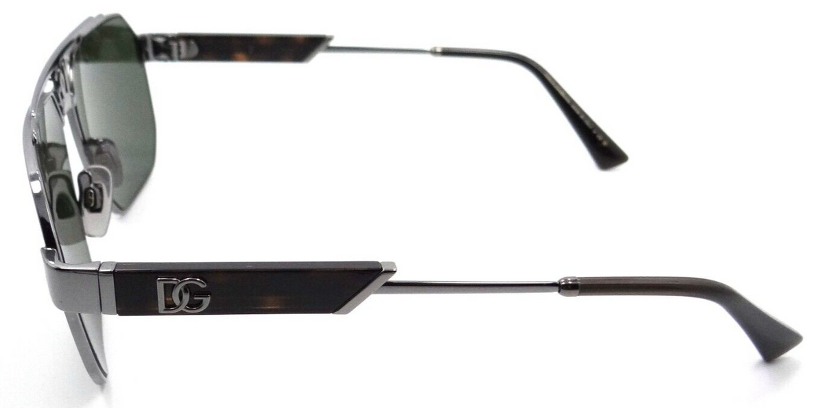Dolce &amp; Gabbana Sunglasses DG 2294 04/71 59-15-145 Gunmetal / Dark Green Italy