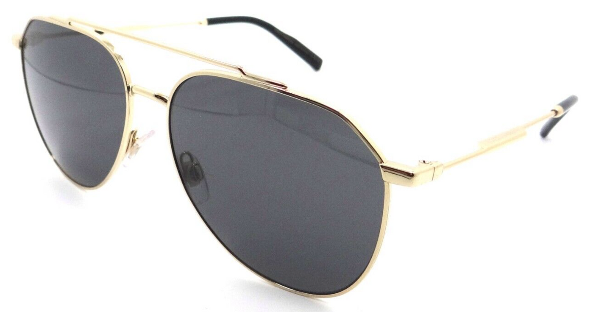 Dolce &amp; Gabbana Sunglasses DG 2296 02/87 58-15-145 Gold / Dark Grey Italy