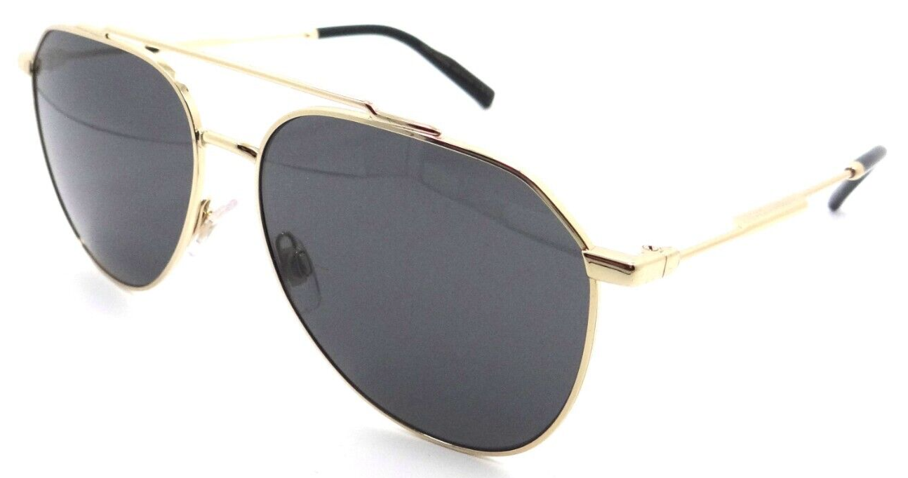 Dolce & Gabbana Sunglasses DG 2296 02/87 58-15-145 Gold / Dark Grey Italy