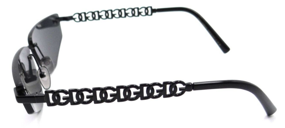 Dolce &amp; Gabbana Sunglasses DG 2301 01/87 58-13-140 Black / Dark Grey Italy