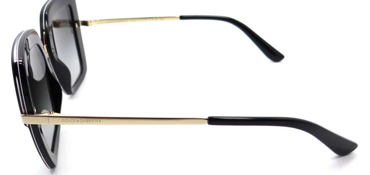 Dolce &amp; Gabbana Sunglasses DG 4373 3400/8G 52-21-140 Black Flowers / Grey Grad