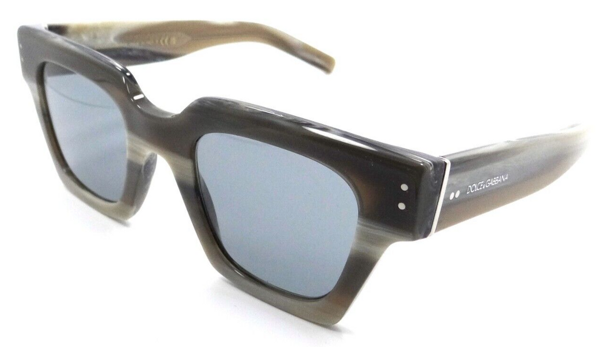 Dolce &amp; Gabbana Sunglasses DG 4413 3390/87 48-23-145 Striped Grey Horn/ Lt Grey