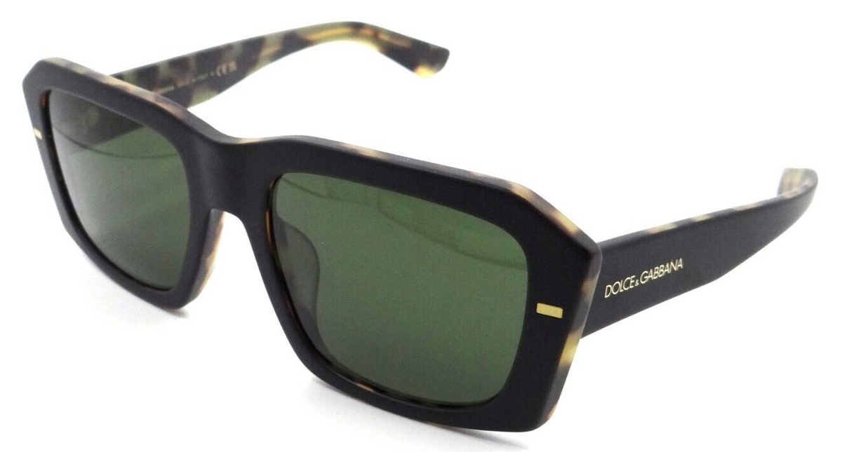 Dolce &amp; Gabbana Sunglasses DG 4430F 3404/71 54-20-145 Matte Black Havana / Green