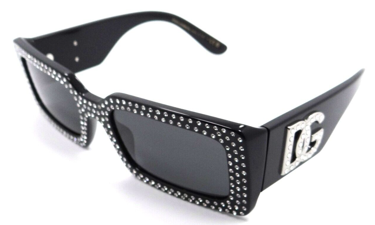 Dolce & Gabbana Sunglasses DG 4447B 501/87 53-20-140 Black / Dark Grey Swarovski