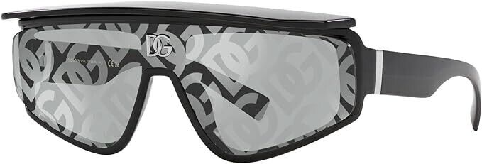 Dolce &amp; Gabbana Sunglasses DG 6177 501/AL 46-xx-145 Black / Grey Tampo Mirror DG