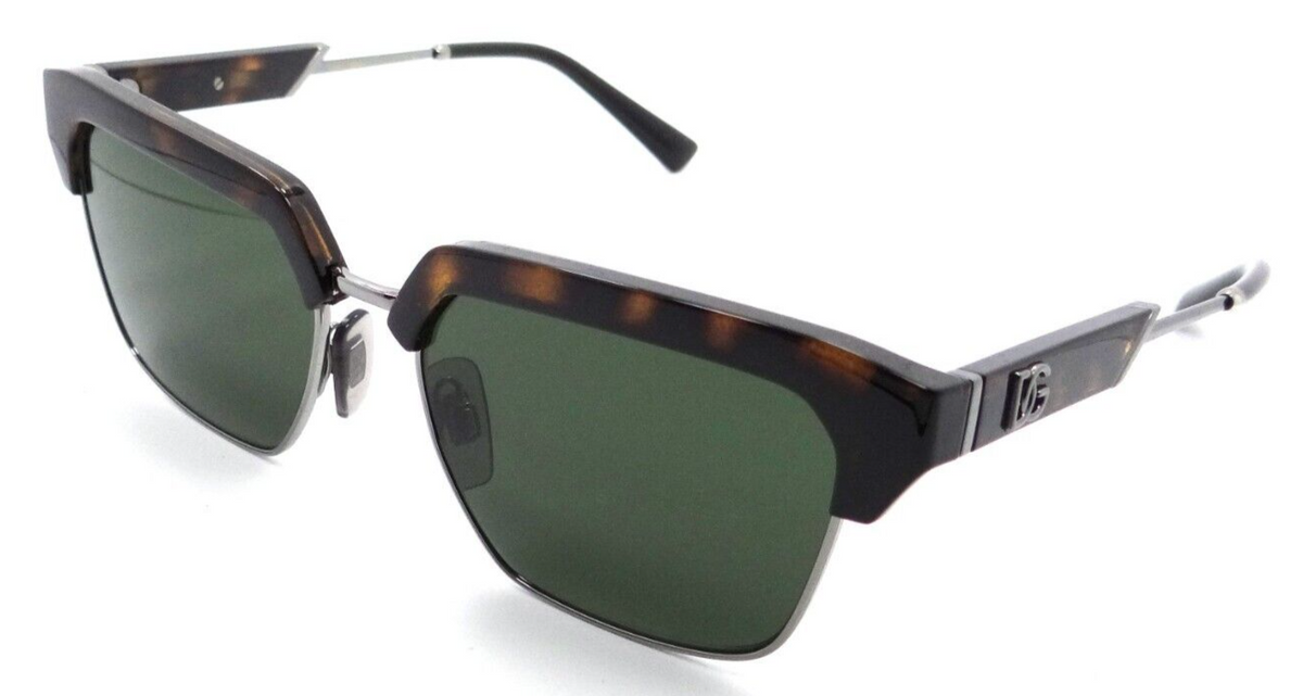 Dolce &amp; Gabbana Sunglasses DG 6185 502/71 55-17-145 Havana / Dark Green Italy