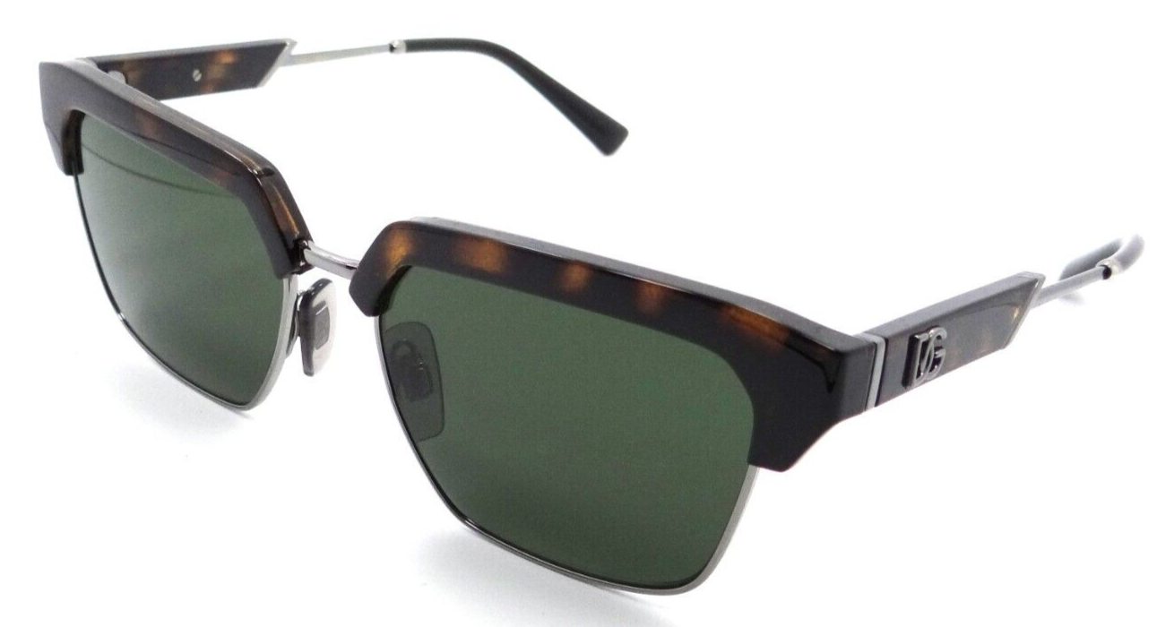 Dolce & Gabbana Sunglasses DG 6185 502/71 55-17-145 Havana / Dark Green Italy