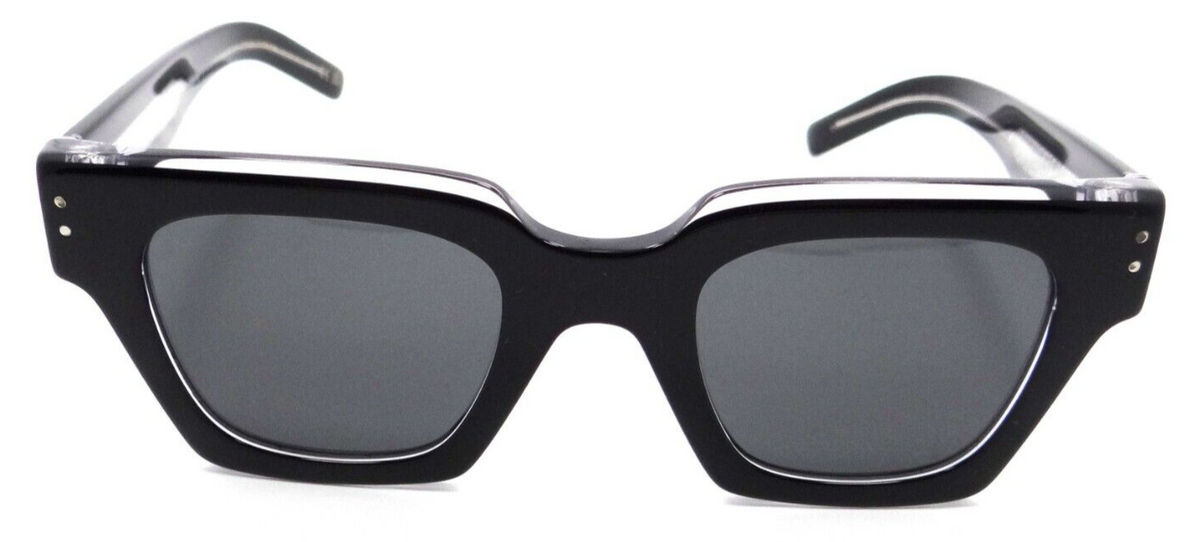Dolce &amp; Gabbana Sunglasses DG4413 675/R5 48-23-145 Black on Crystal / Grey Italy
