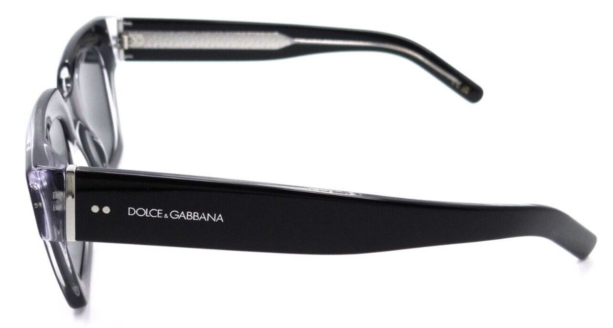 Dolce &amp; Gabbana Sunglasses DG4413 675/R5 48-23-145 Black on Crystal / Grey Italy