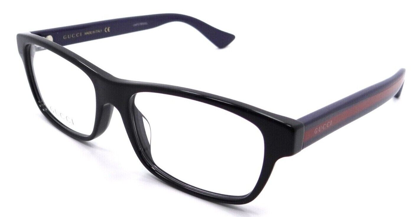 Gucci Eyeglasses Frames GG0006OA 014 55-17-150 Black / Blue Made in Italy-889652154862-classypw.com-1