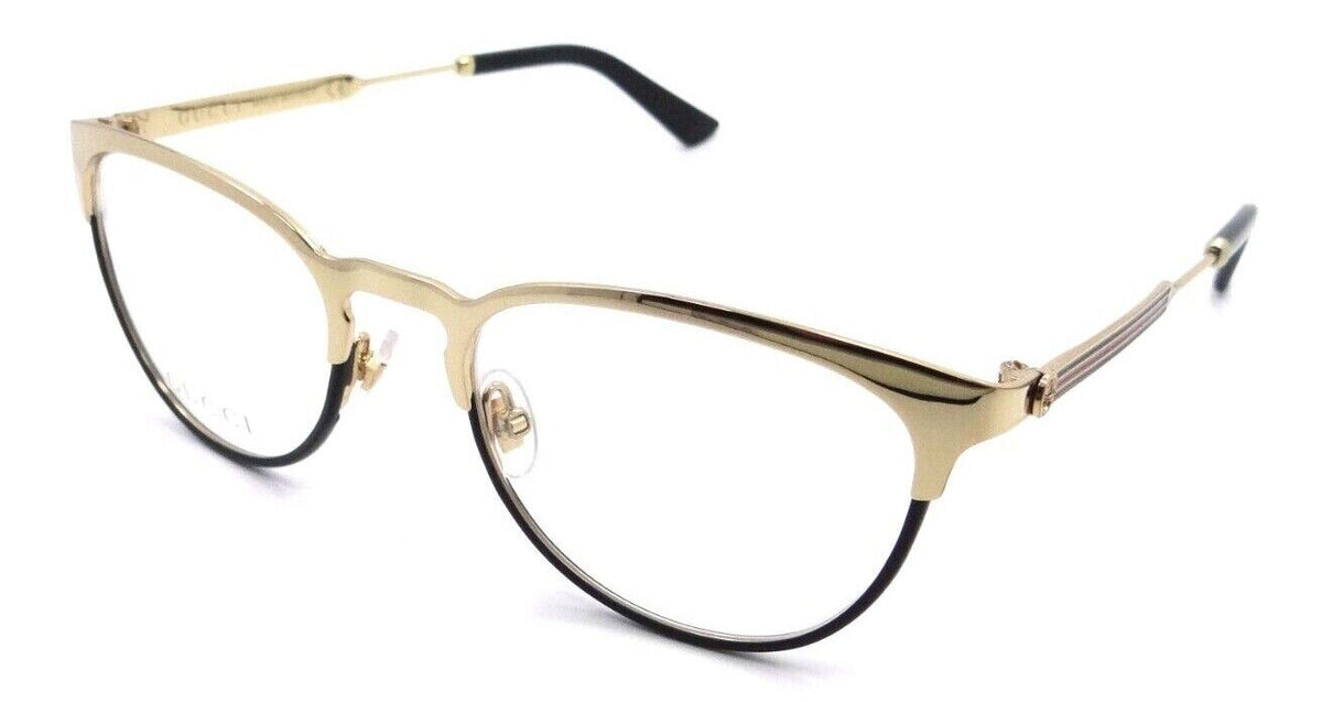 Gucci Eyeglasses Frames GG0134O 001 52-19-140 Gold / Black Made in Italy-889652076928-classypw.com-1