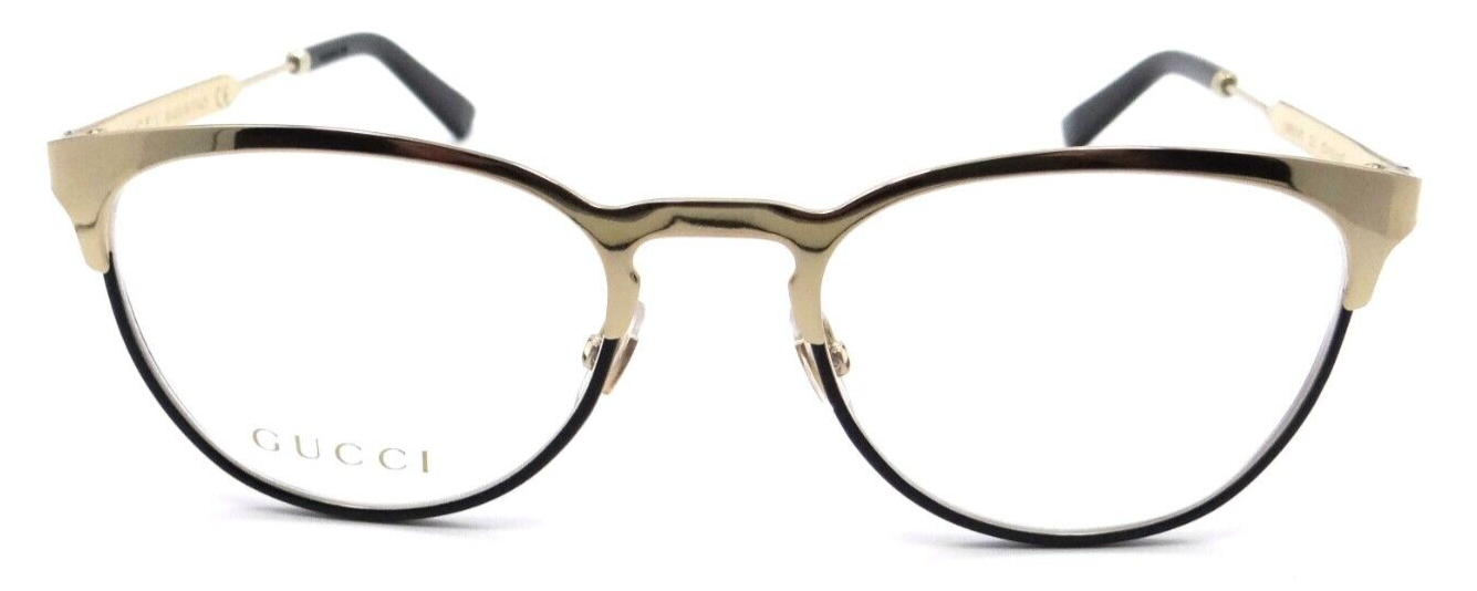 Gucci Eyeglasses Frames GG0134O 001 52-19-140 Gold / Black Made in Italy-889652076928-classypw.com-1