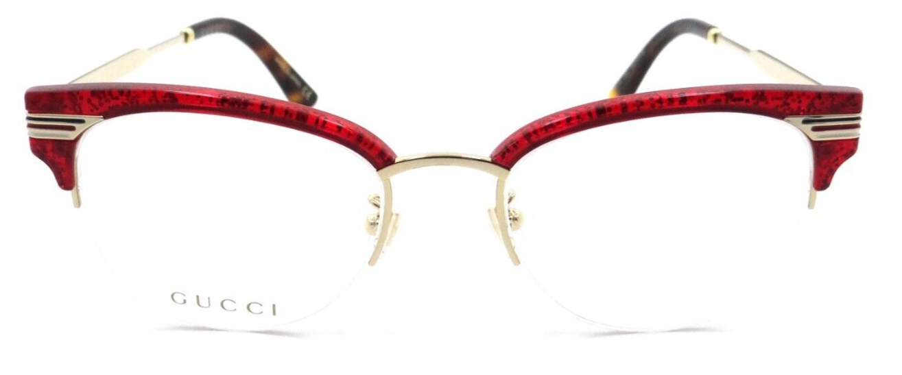 Gucci Eyeglasses Frames GG0201O 003 50-18-140 Red / Gold Made in Japan