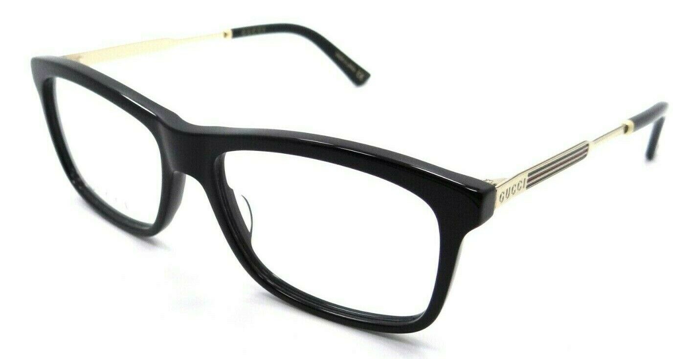 Gucci Eyeglasses Frames GG0302O 001 54-16-150 Black - Gold Made in Japan-889652128573-classypw.com-1