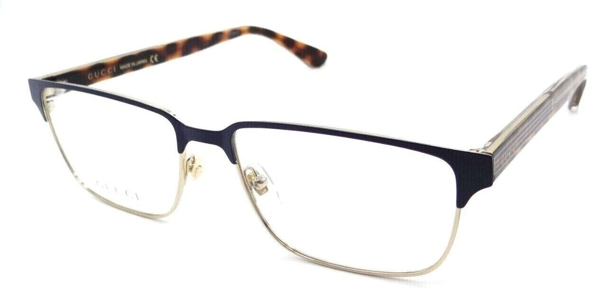 Gucci Eyeglasses Frames GG0383O 006 58-17-145 Blue / Havana Made in Japan-0889652176826-classypw.com-1