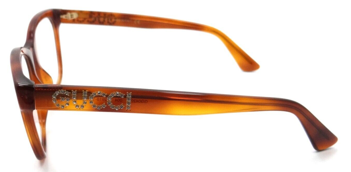 Gucci Eyeglasses Frames GG0420O 004 52-18-140 Havana / Swarovski Made in Italy-889652171906-classypw.com-3