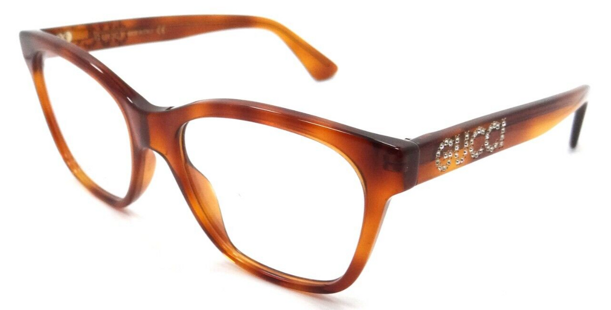 Gucci Eyeglasses Frames GG0420O 004 52-18-140 Havana / Swarovski Made in Italy-889652171906-classypw.com-1