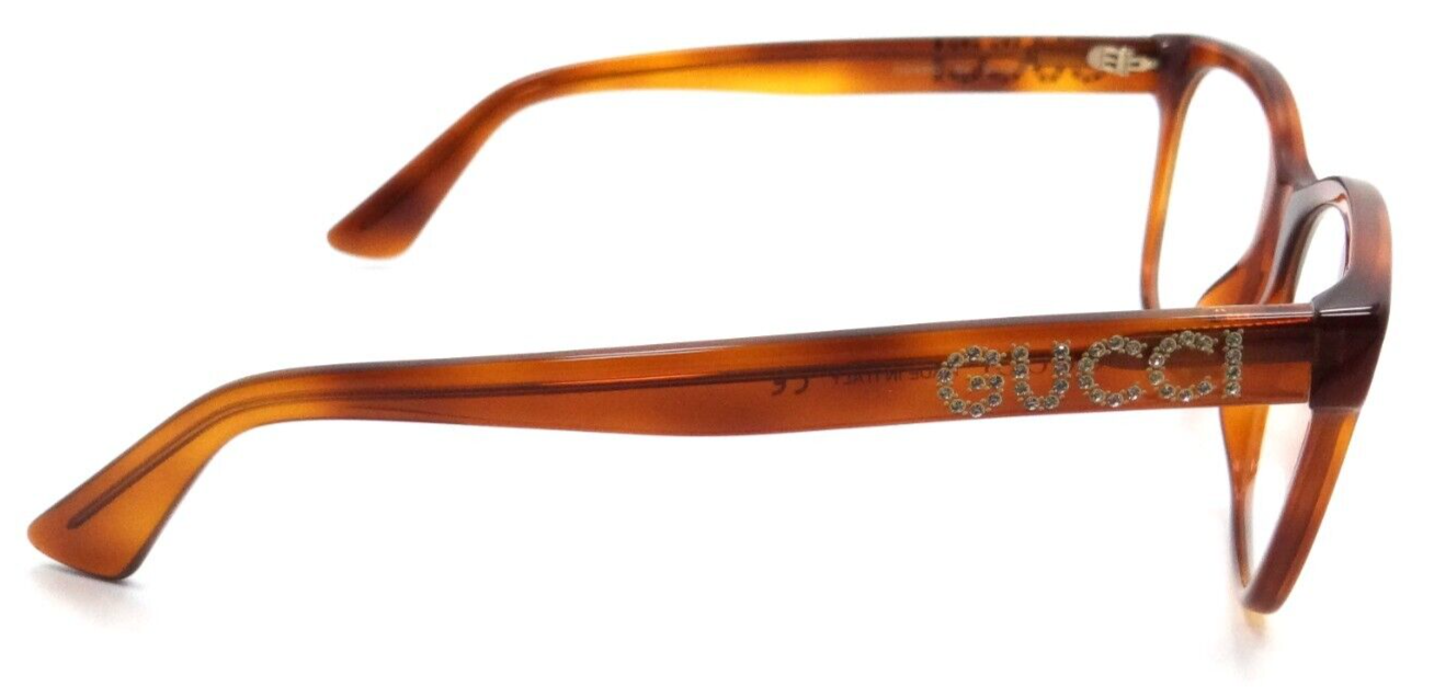 Gucci Eyeglasses Frames GG0420O 004 52-18-140 Havana / Swarovski Made in Italy-889652171906-classypw.com-4