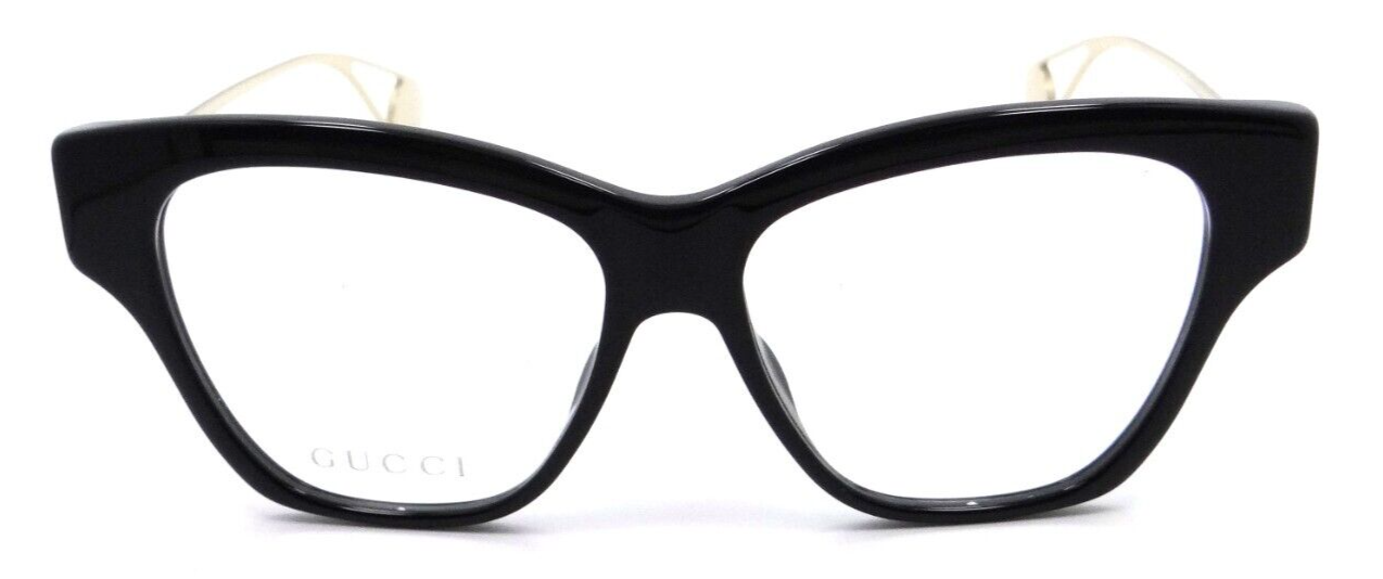 Gucci Eyeglasses Frames GG0438O 001 52-14-140 Black / Gold Made in Italy-889652200606-classypw.com-1