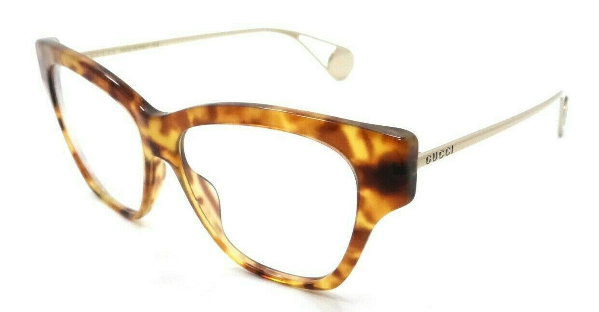 Gucci Eyeglasses Frames GG0438O 002 52-14-140 Havana / Gold Made in Italy-889652200965-classypw.com-1