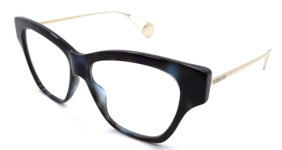 Gucci Eyeglasses Frames GG0438O 003 52-14-140 Blue Havana / Gold Made in Italy-889652200651-classypw.com-1