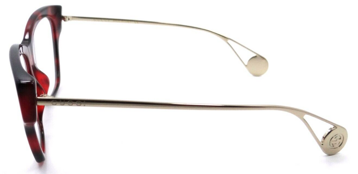 Gucci Eyeglasses Frames GG0438O 004 52-14-140 Red Havana / Gold Made in Italy-889652200682-classypw.com-3