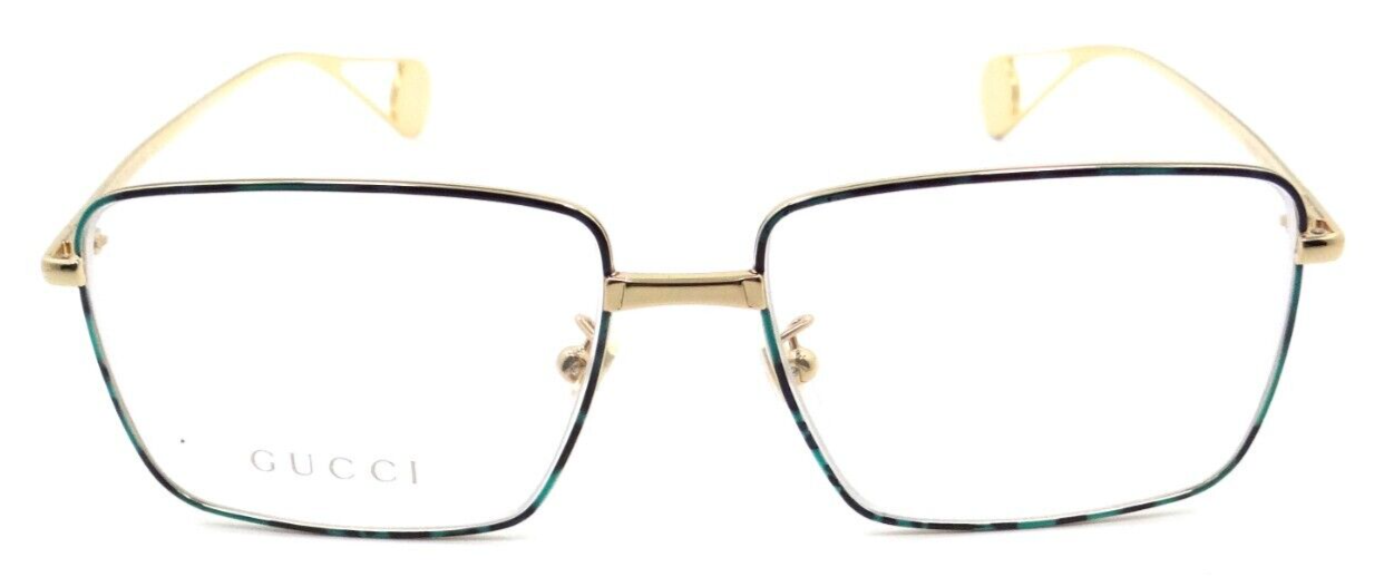 Gucci Eyeglasses Frames GG0439O 007 55-15-145 Blue Havana / Gold Made in Italy-889652200194-classypw.com-1
