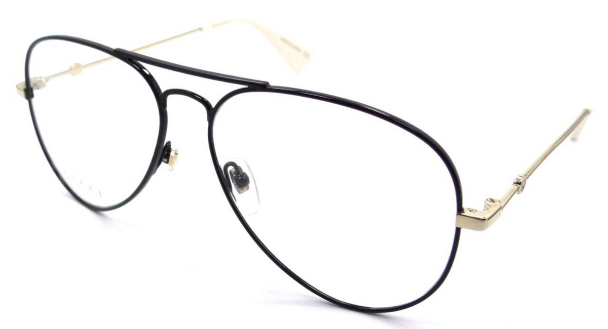 Gucci Eyeglasses Frames GG0515O 001 58-14-145 Black / Gold Made in Japan-889652235622-classypw.com-1