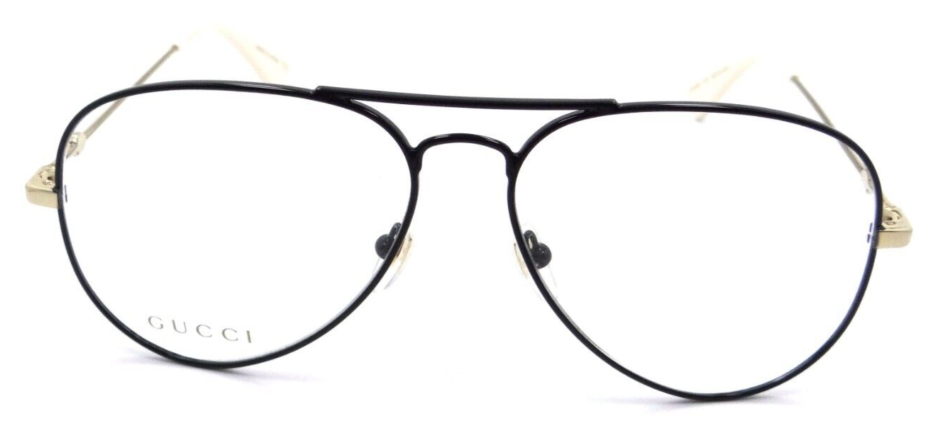 Gucci Eyeglasses Frames GG0515O 001 58-14-145 Black / Gold Made in Japan-889652235622-classypw.com-1