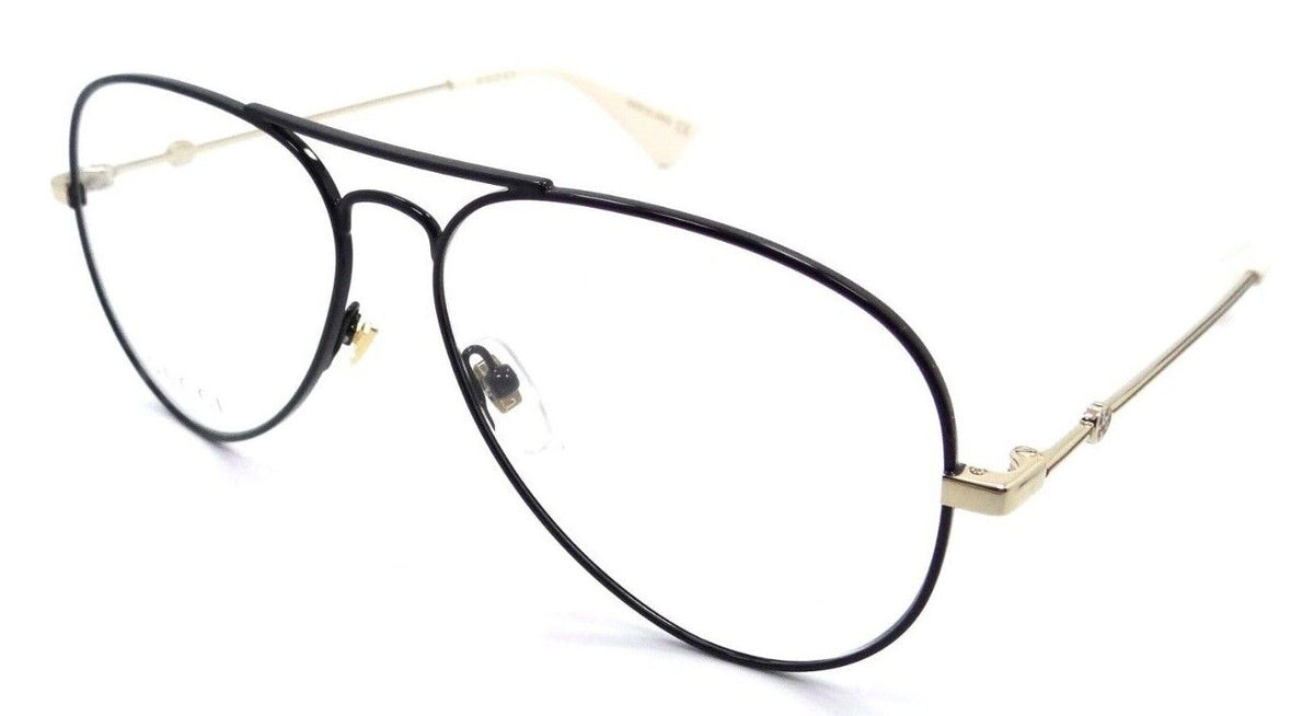 Gucci Eyeglasses Frames GG0515O 001 58-14-145 Black / Gold Made in Japan-889652235622-classypw.com-1