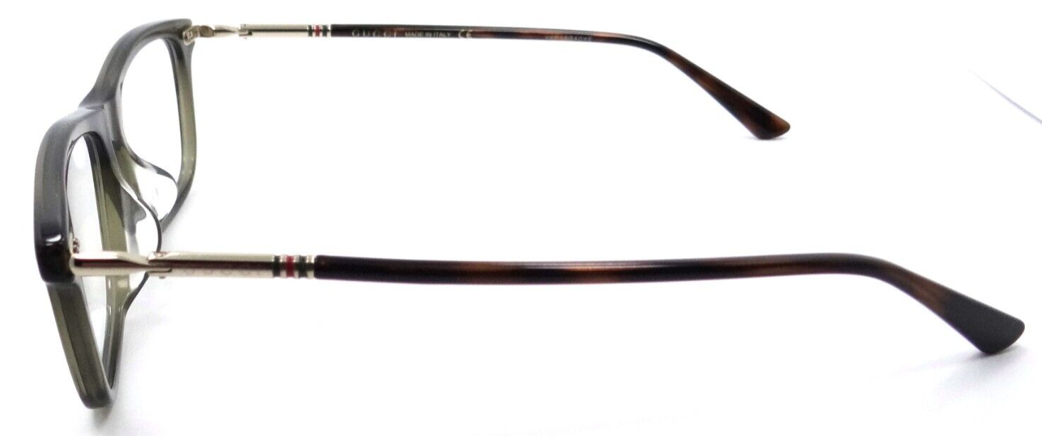Gucci Eyeglasses Frames GG0519OA 008 55-16-145 Green / Gold Made in Italy-889652237114-classypw.com-3